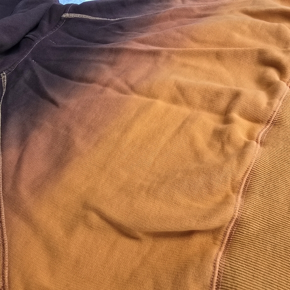 I.AM.GIA Ariana Brown Orange Ombre Half Zip Cropped Hoodie Sweater - Picture 10 of 14